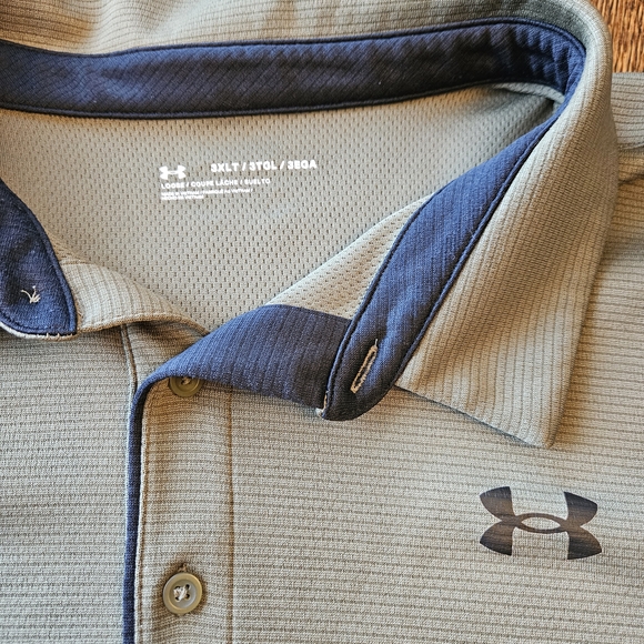 Under Armour Men's Polo Shirt in Olive Green - Picture 2 of 6